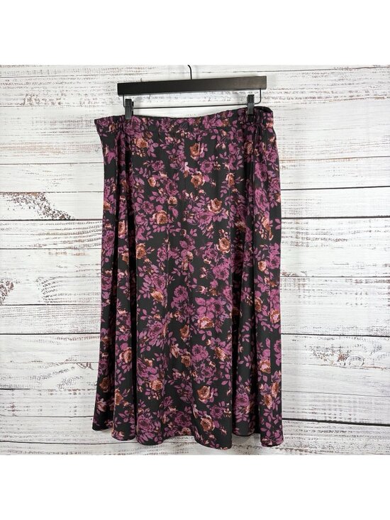 Coldwater Creek Dresses & Skirts - Coldwater Creek Black Pink Floral Reversible Maxi